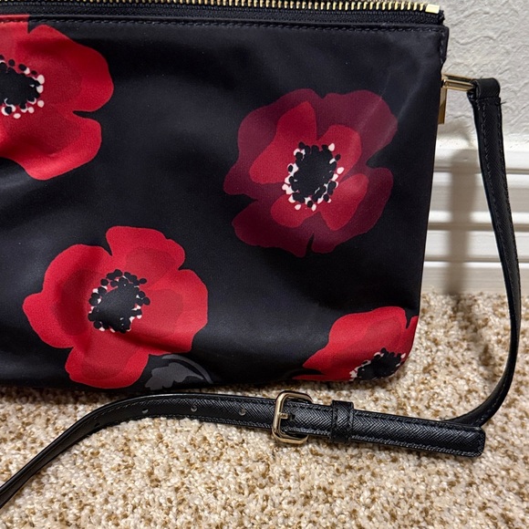 Kate Spade Black and Red Poppy Crossbody Bag - Picture 3 of 4